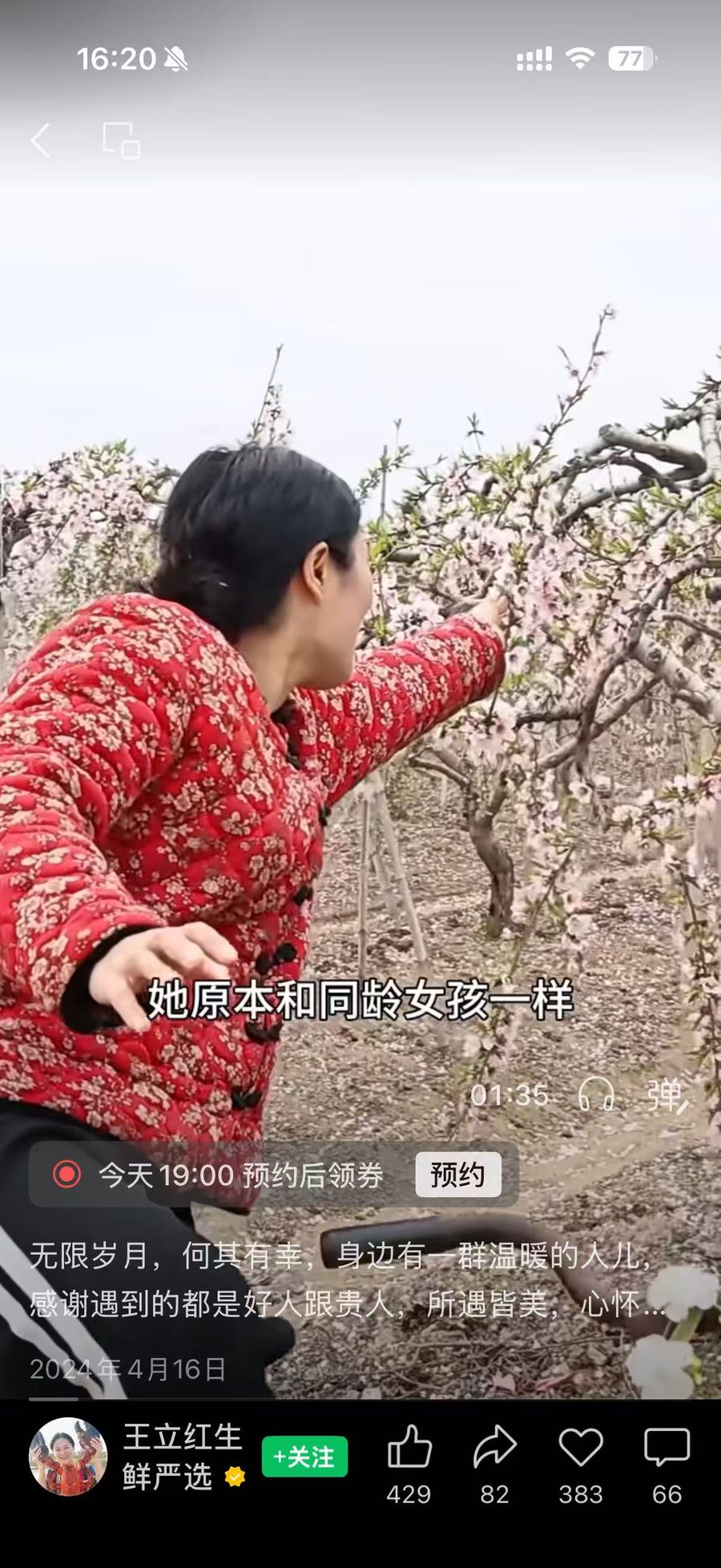 同情情绪对应人设账号截图：王立红生鲜严选